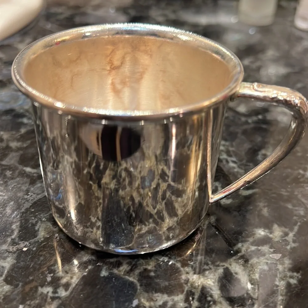 VINTAGE SILVER-PLATED CHILD CUP 1980s - Picture 3 of 14